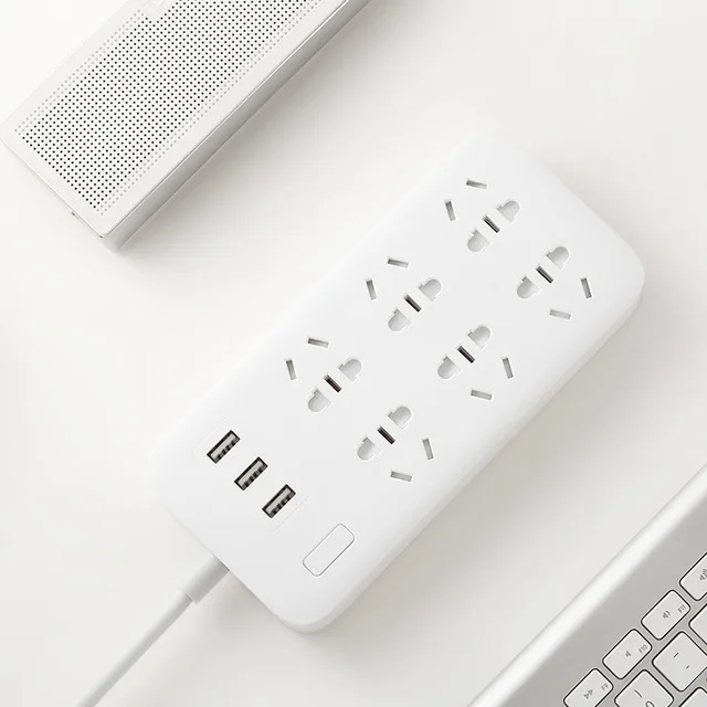 Оригинальный умный удлинитель XiaoMi Mijia с 6 портами и 3 USB для быстрой зарядки 2 1 А