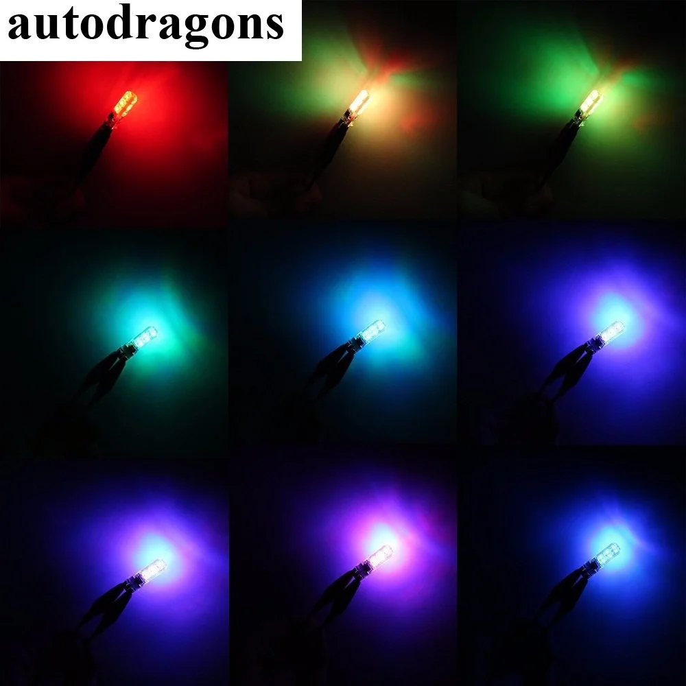 Autodragon 2x веселый стиль w5w T10 светодиодный 168 194 светильник пы чипы RGB 16 холодных