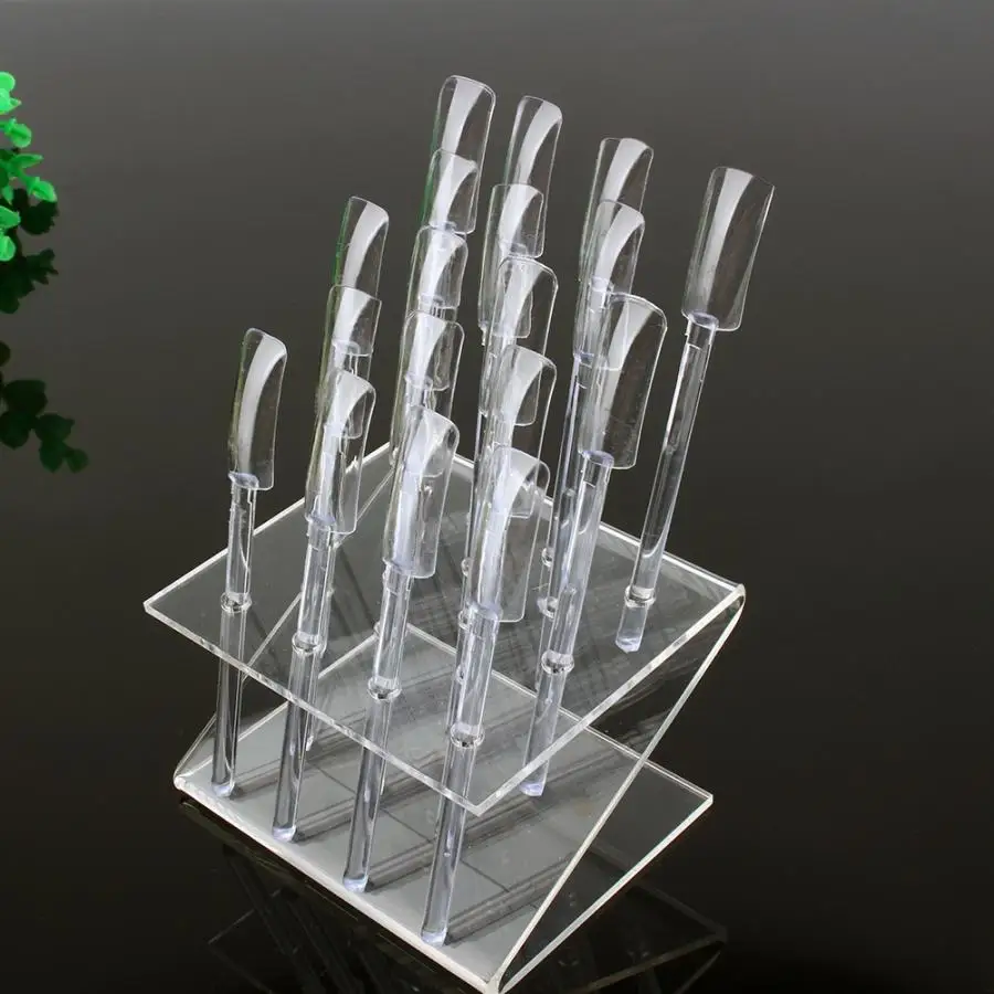 18 типсов для ногтей Прозрачные типсы демонстрационная стойка лаки тренировочный