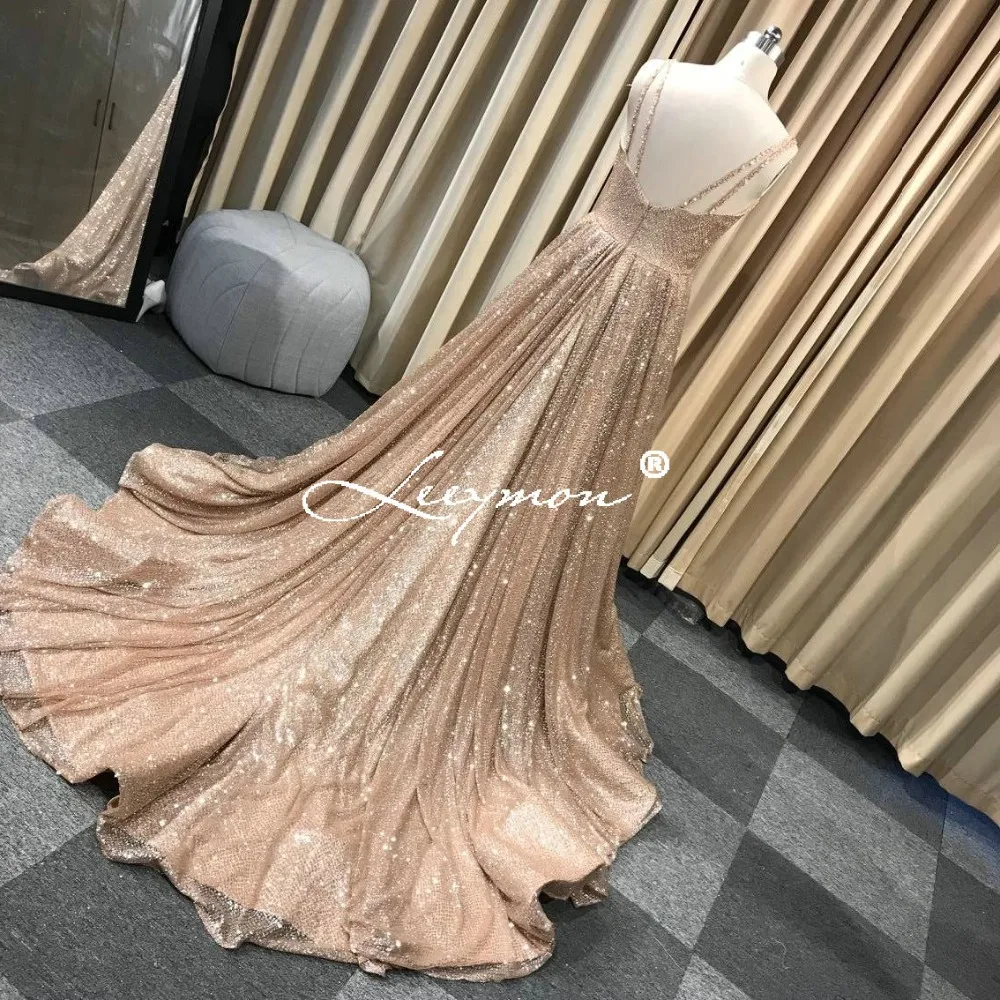 Robe De Soiree блестящее вечернее платье без рукавов V Nec Nude вечернее платье длиной до пола строгое длинное вечернее платье