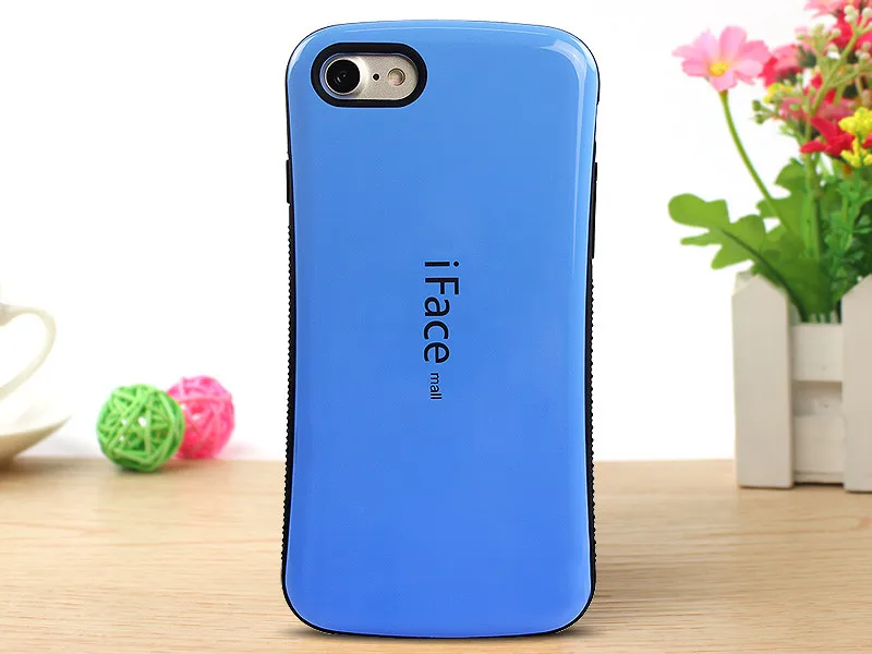 Blue IFace mall двухцветный волнистый силиконовый чехол для iphone 7, 8, 6, 11 pro, задняя оболочка, защитная пленка для сотового телефона, кожа для iphone 6s, 6 X, XS, MAX, XR - Цвет: Blue