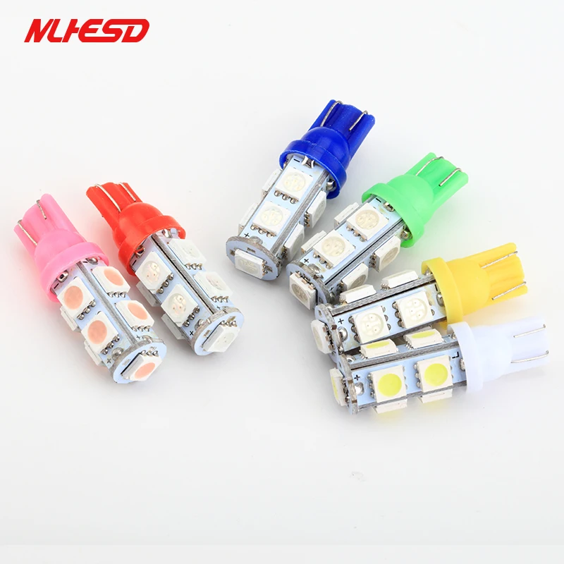 

10pcs T10 9SMD 5050 9LED Car 194 168 192 W5W 12V 24V Light Automobile Bulbs LED Lamp Wedge Interior Light 9 SMD Lights Wholesale