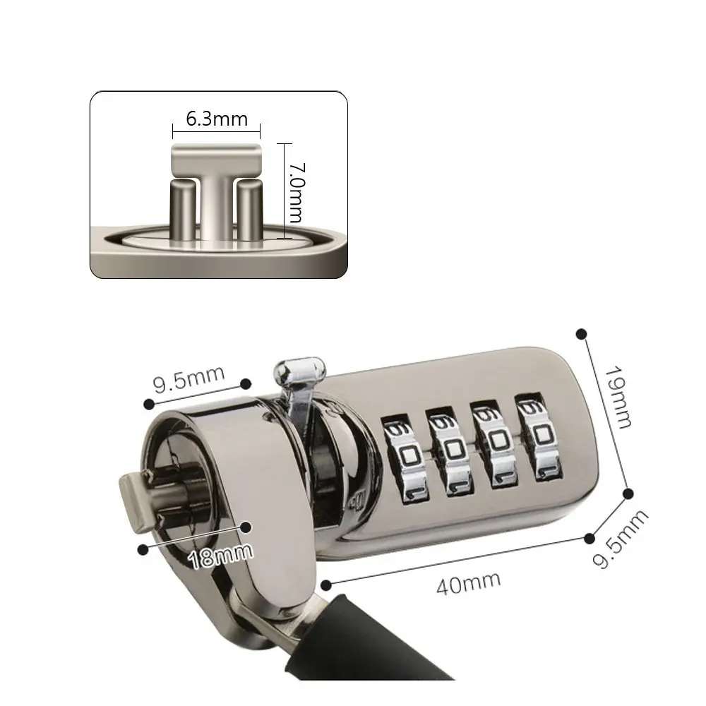 EWS-ноутбук кодовый замок для ноутбука-4-значная Защита паролем защита от кражи-с