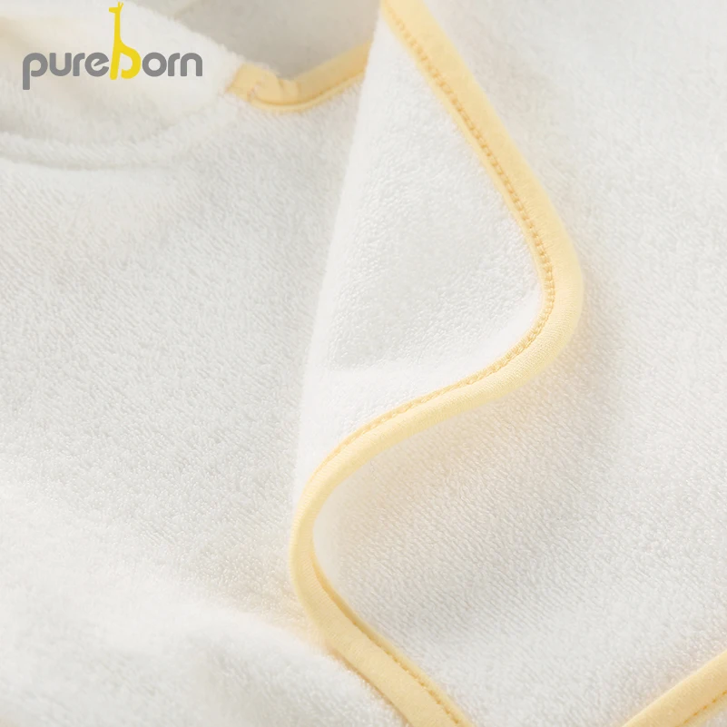 Pureborn с капюшоном животных Ванна Полотенца Детские пояса халат Для детей