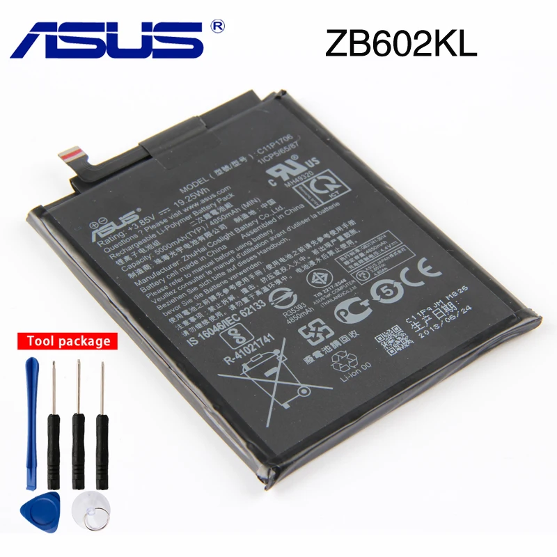 Оригинальный аккумулятор для телефона ASUS большой емкости C11P1706 Asus ZB602KL 4850 мАч |