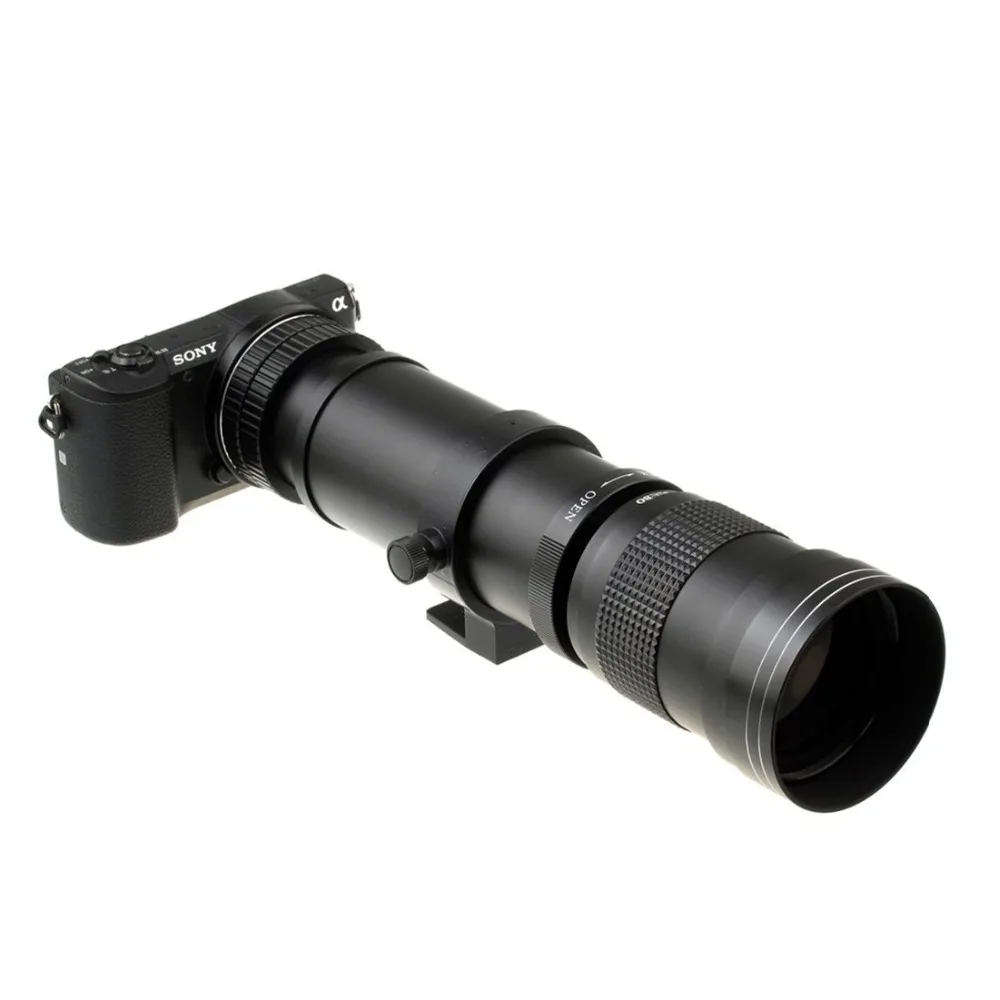 Фотообъектив Lightdow 420-800 мм с ручным зумом и кольцом адаптера для камер Sony E-Mount NEX6