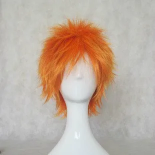 Косплей парик отбеливатель ихиго курозаки оранжевый для вечерние 35 см короткие