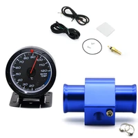 60mm 2 colors led analog water temperature gauge 20 120 celsius with water temp joint pipe sensor adapter 18npt
