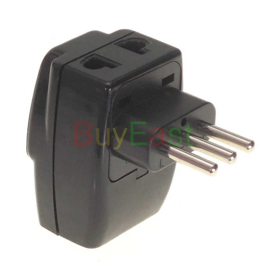 2 X Italian Uruguay Travel Plug Adapter Type L 3 Way Multi Port Outlet Convert GE/US/AU/UK/EU World AC100~250V 10A White | Обустройство
