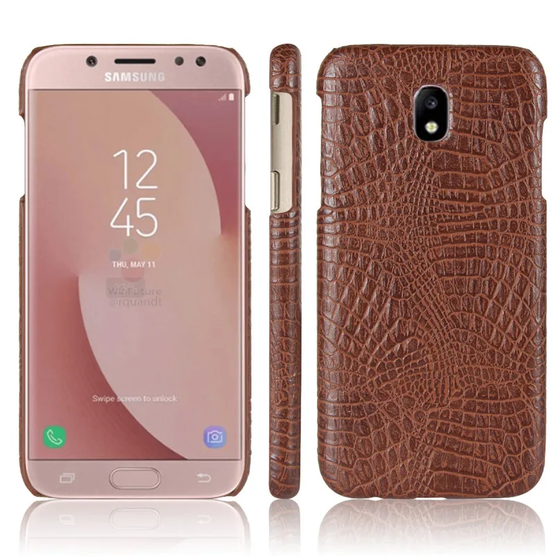 Роскошный винтажный кожаный чехол с крокодиловым узором для Samsung Gaxaly J3 J5 J7 2017 EU J330