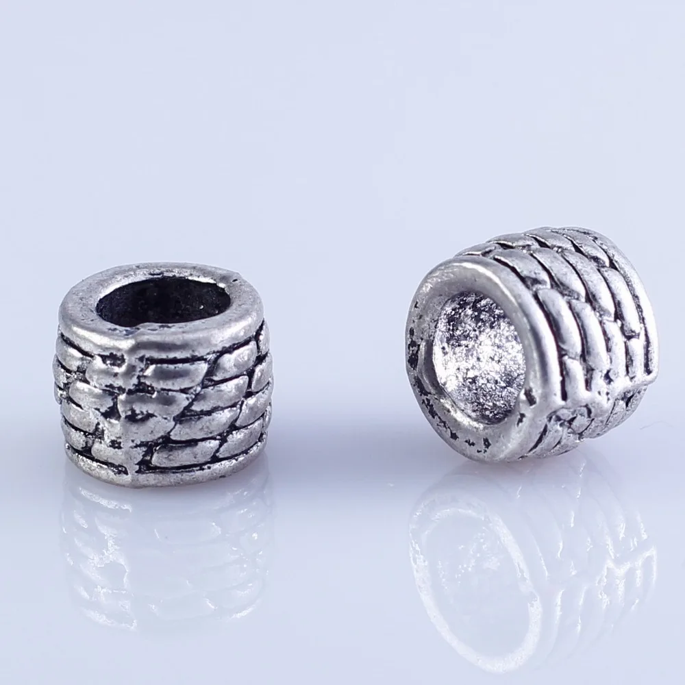 

45pcs Tibetan Silver Metal DIY beads big hole round beads fit for style European Bracelets