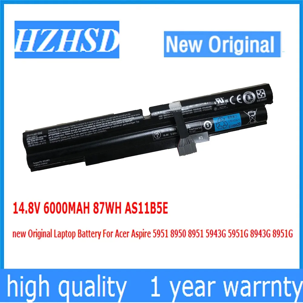 Новый оригинальный аккумулятор для ноутбука Acer Aspire 14 8 6000 5951 8950G 8951G 5943G 5951G 8943 V 8951 MAH