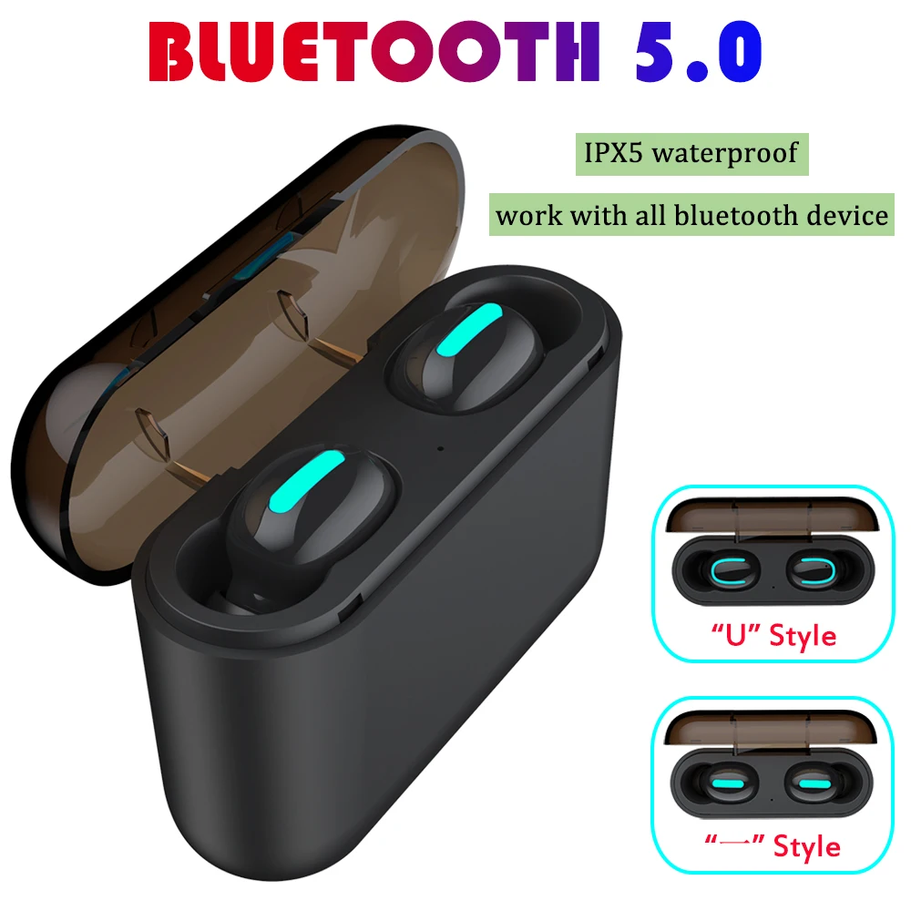Оригинальные Q32 TWS Мини Bluetooth наушники 5 0 + EDR спортивные стерео с 1500 мАч зарядное