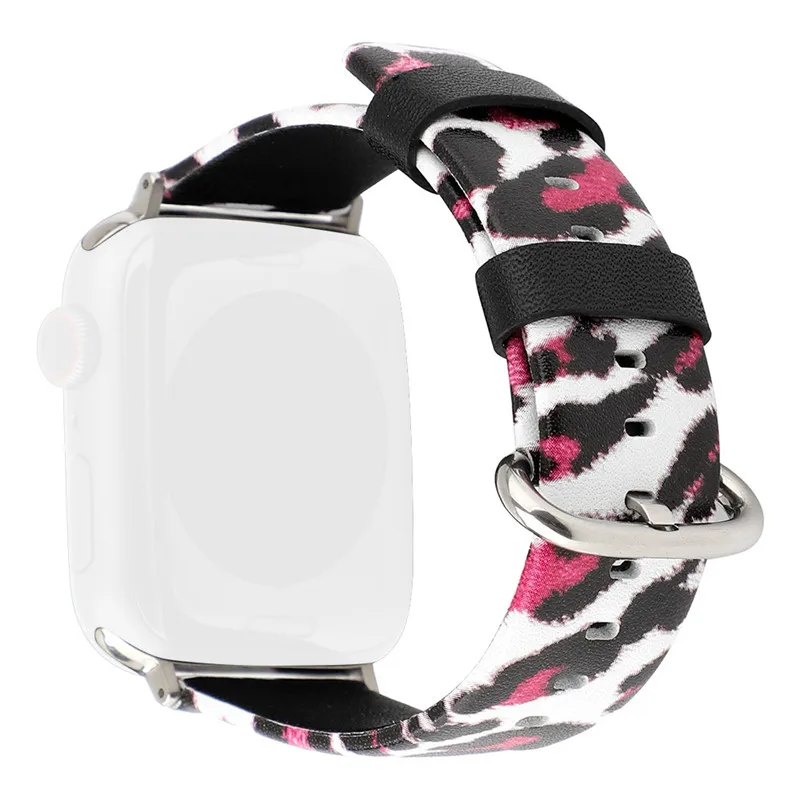 Новые дышащие легкие гибкие спортивные ремешки с леопардовым принтом для Apple Watch