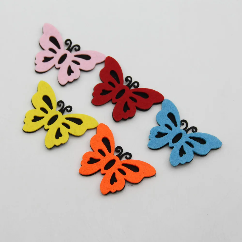 5 шт. двухслойная ткань в форме бабочки войлок для детей сделай сам декор комнаты