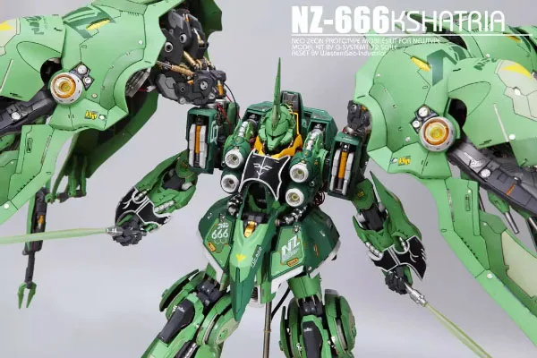 G-система Gundam Модель 1/72 NZ-666 Kshatriya(светодиодный светильник саблей в комплект не входит) Мобильный костюм комплект из смолы детские игрушки