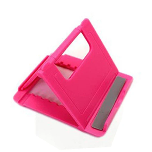 Pink of small Складной пластиковый держатель для телефона Vogek, подставка для iPhone 7, 8 plus, X, для samsung S9, яркие цвета, подставка для планшета, настольный держатель для телефона - Цвет: Pink of small
