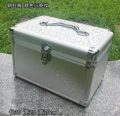30cm Косметичка из алюминиевого сплава, органайзер для косметики, косметичка, органайзер, дорожная сумка, портативная Подарочная коробка, макияж, профессиональная косметика - Цвет: 30cm