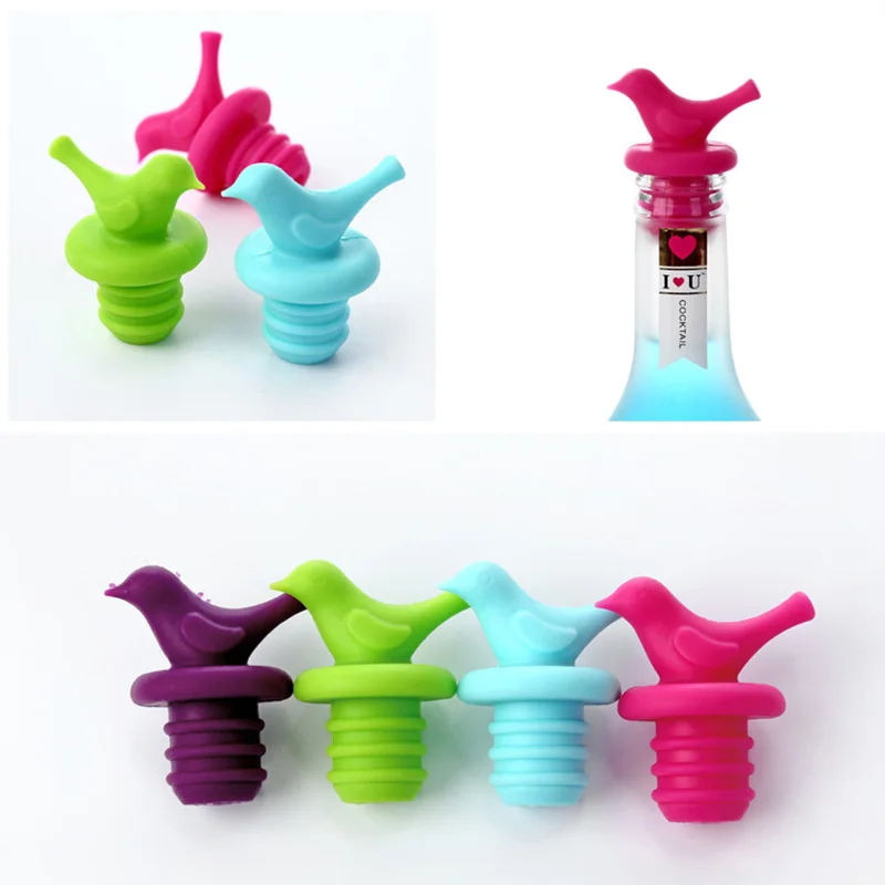 2 шт./партия силиконовое для вина в форме птицы пробки бутылок пробка аксессуары