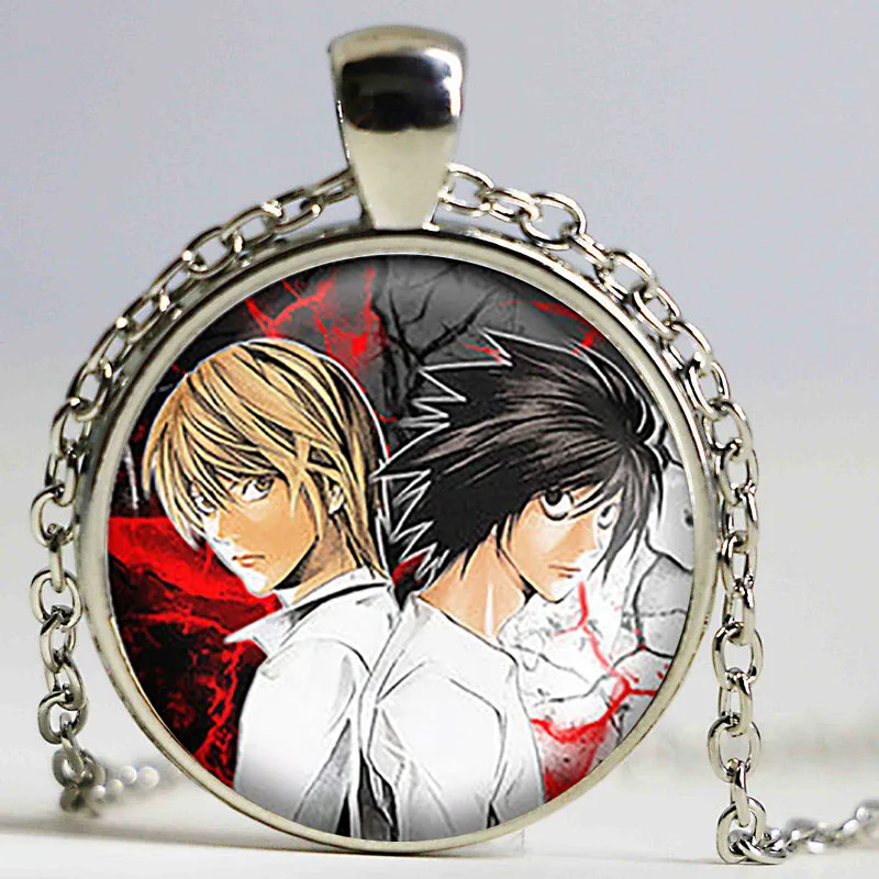 Стеклянный кабошон из аниме Death Note сделай сам кулон ручной работы модные
