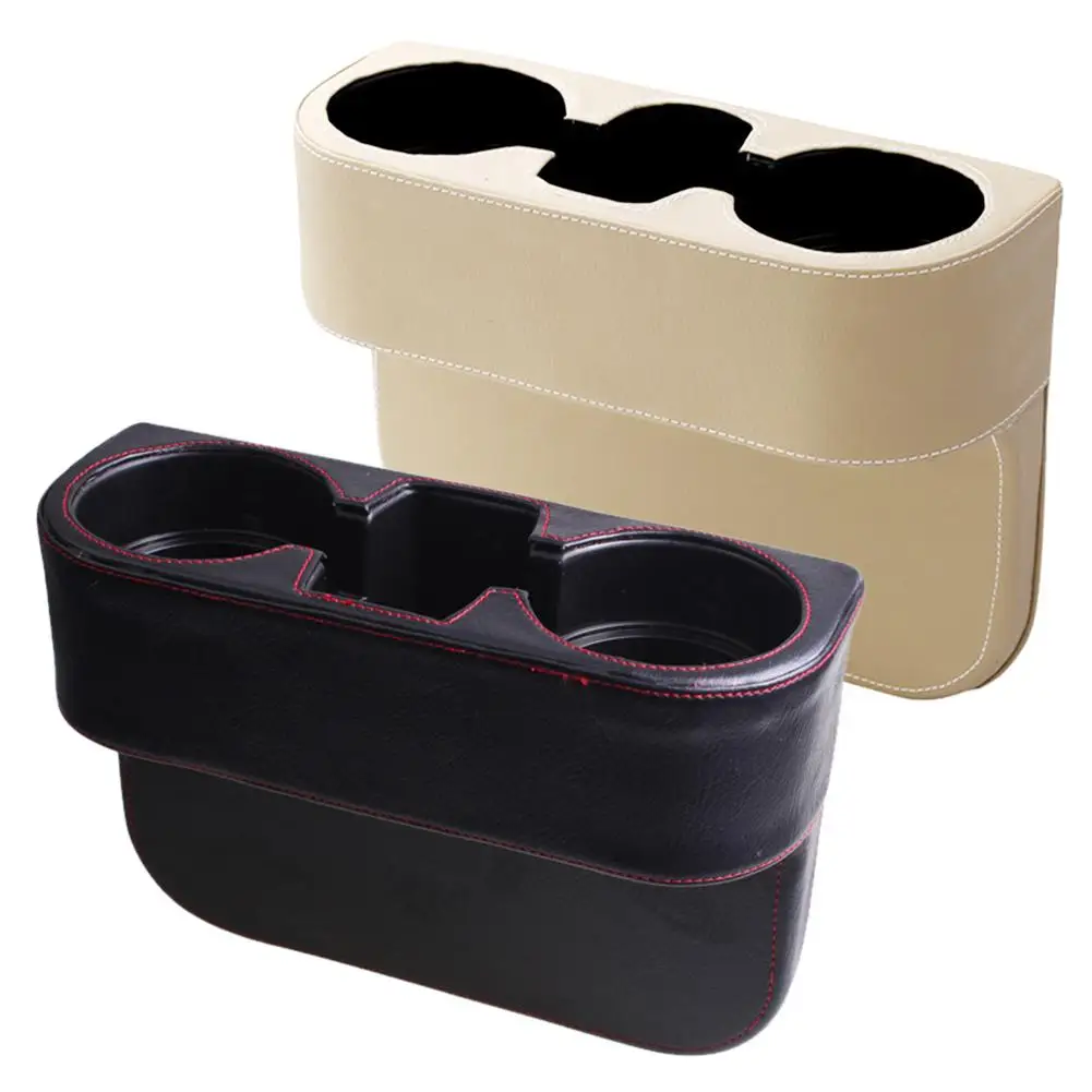 

Шов сиденья автомобиля лоток для чашек с клином держатель бутылки для пищевых напитков в автомобильном сиденье зазор Кожаная подставка для...