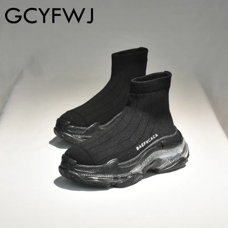 GCYFWJ Ins/очень популярная обувь с кристаллами увеличивающая рост женские носки