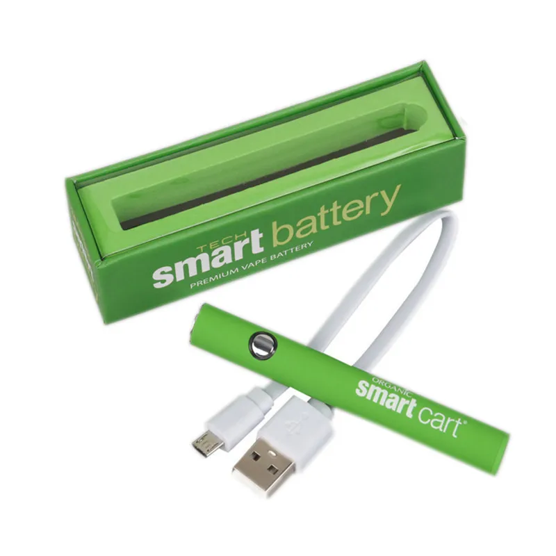 Smart cart батарея предварительного нагрева CBD 380 мАч 510 Thread для Dank vape атомайзер с