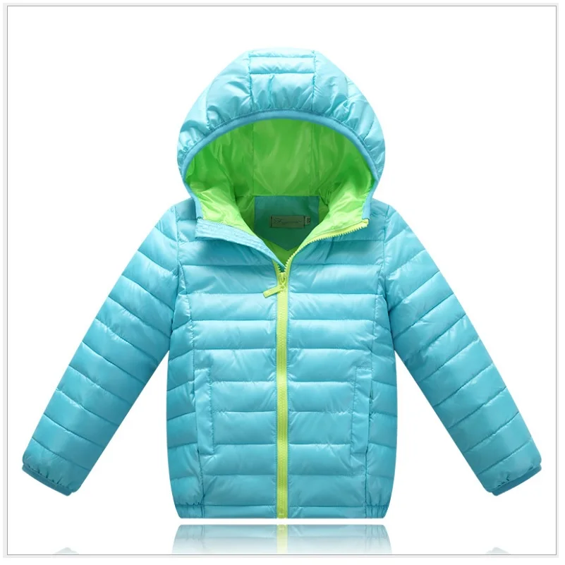Однотонное пуховое пальто для мальчиков детские зимние куртки с капюшоном парки