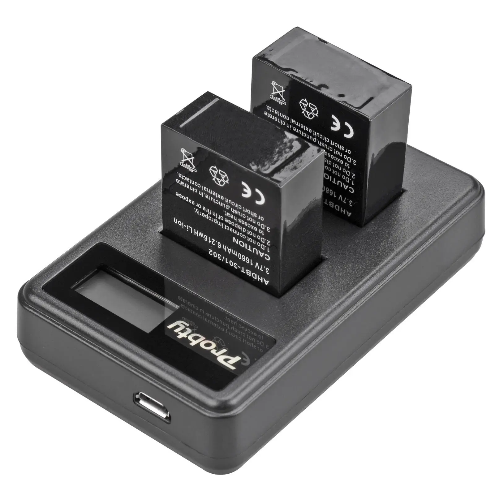 Пробти для GoPro hero 3 hero 3+ hero 3 hero 3+ батарея+ ЖК двойное зарядное устройство для go pro AHDBT-301 аксессуары для экшн-камеры