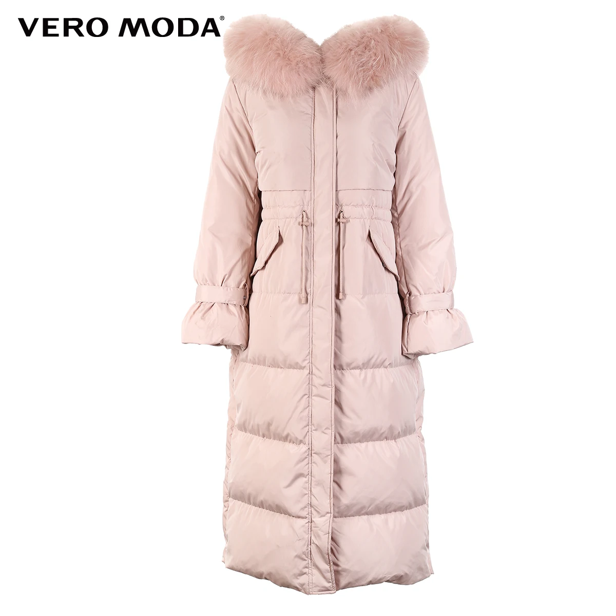 Vero Moda парка женская пуховик женский куртка с капюшоном из меха енота, 90% белый утиный пух, прямая, толстая, очень длинная, пуховик для женщин | 318412509