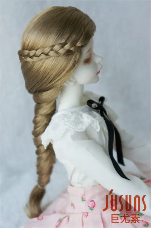 JD284 1/3 SD химическое мохер кукла парики 8-9 дюймов длинная коса BJD парик