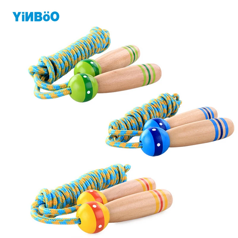 Деревянные игрушки Скакалка прыжки шнур Стандартный фитнес дети открытый игры
