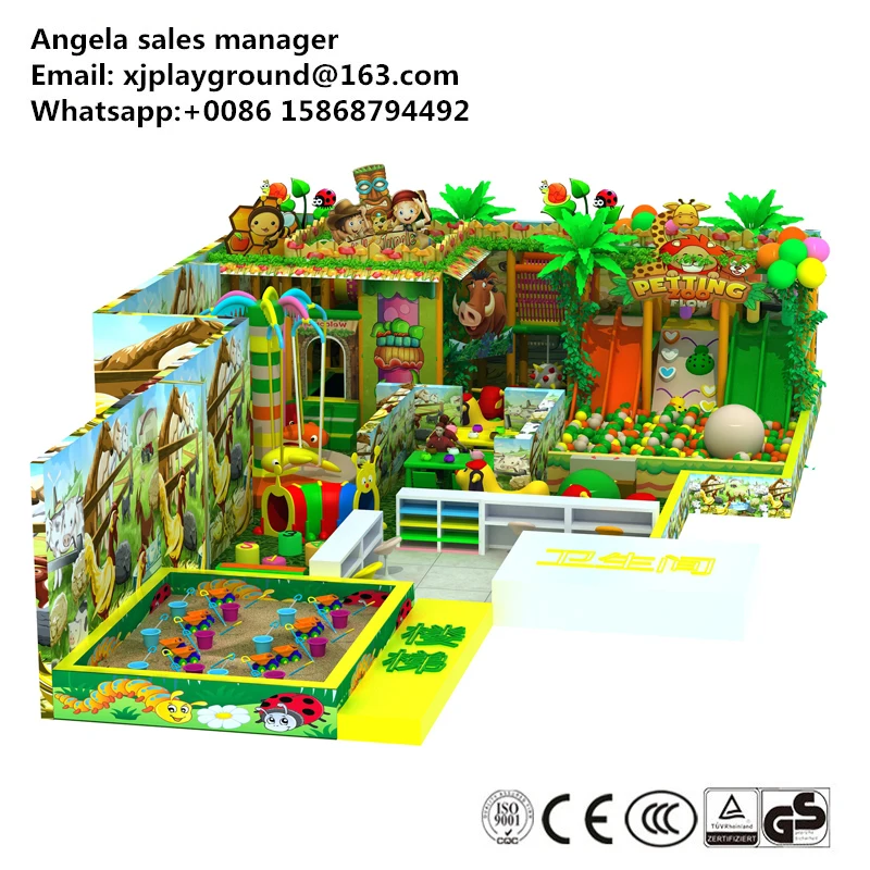 Two layers jungle theme kids indoor playground