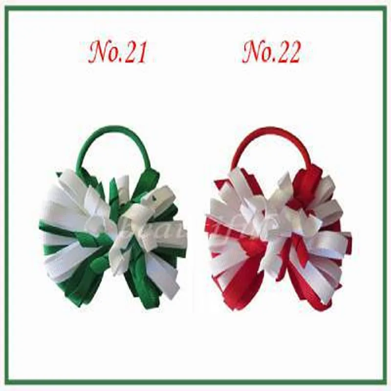 

100 BLESSING Good Girl Boutique 3" Peacock Hair Bows Elastic Hair