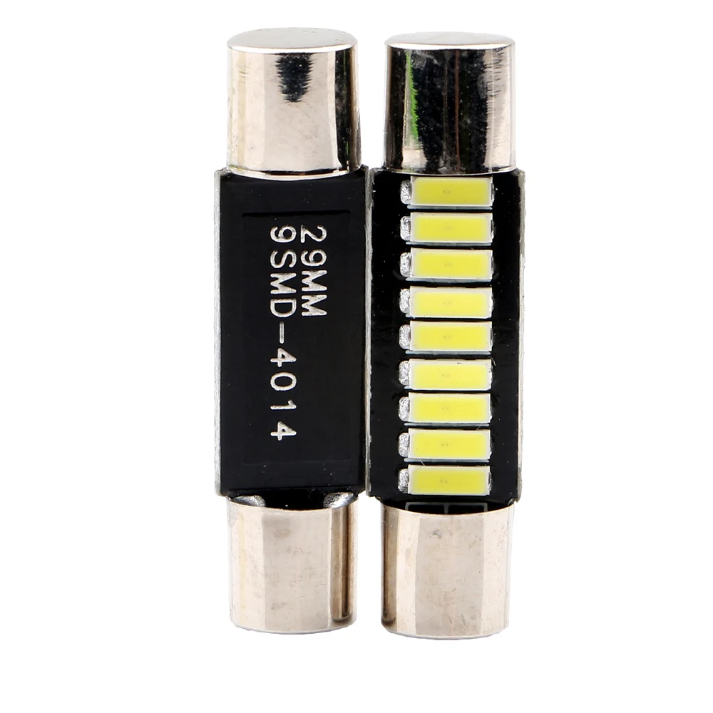 50 шт./лот T6 C5W Led 4014 9 SMD 29 мм 31 светодиоды интерьерные огни гирлянда купольные лампы