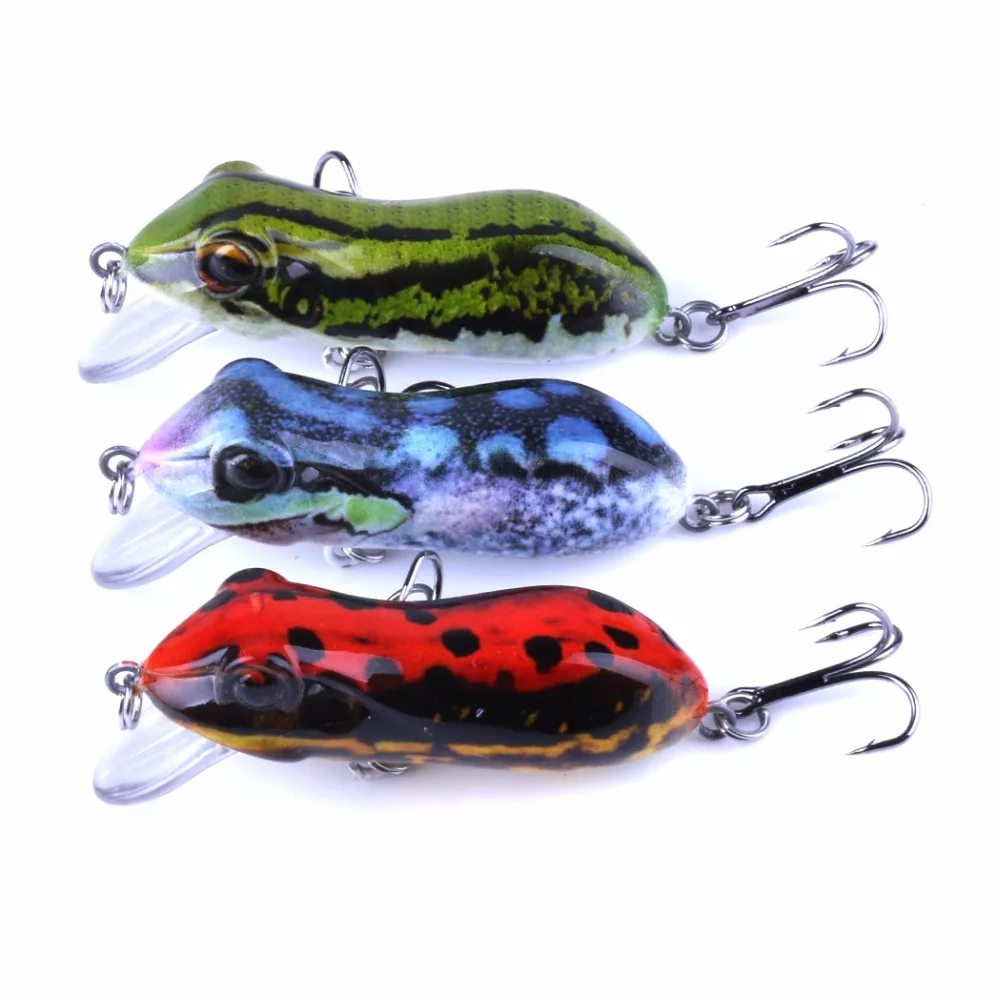 3 шт. жесткая рыболовная приманка лягушка 9 8 г 6 см|fishing tackle|floating crankbaitfrog fishing lure |