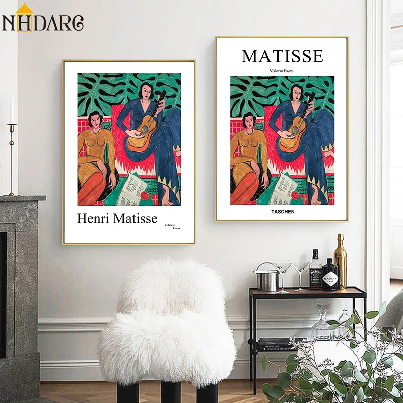 

Henri Matisse Taschen Vogue Posters And Prints Guitar Girl Portrait Wall Art Canvas Painting Pictures For Living Room Home Decor