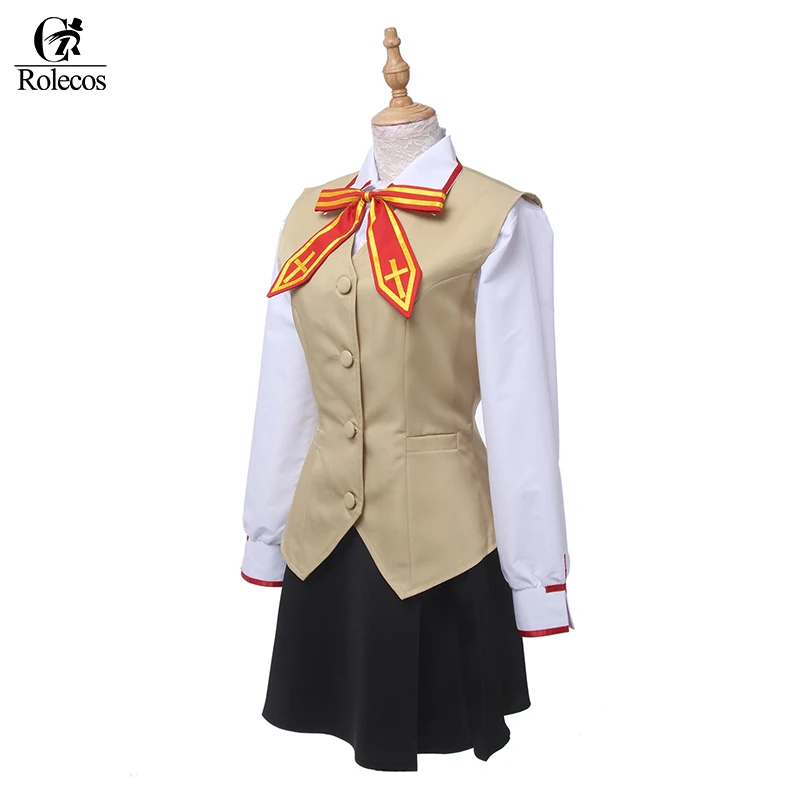 Rolecos 2017 новое поступление аниме Fate stay night Косплей Костюм Rin Tohsaka Хэллоуин косплей