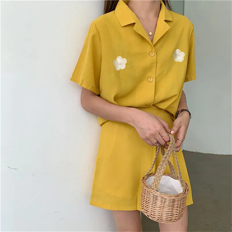 Женская винтажная рубашка Hzirip свободная Повседневная с цветочной вышивкой 4