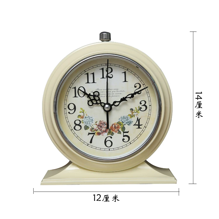 Двухзвонковые настольные часы с двойным кольцом кованые металлические