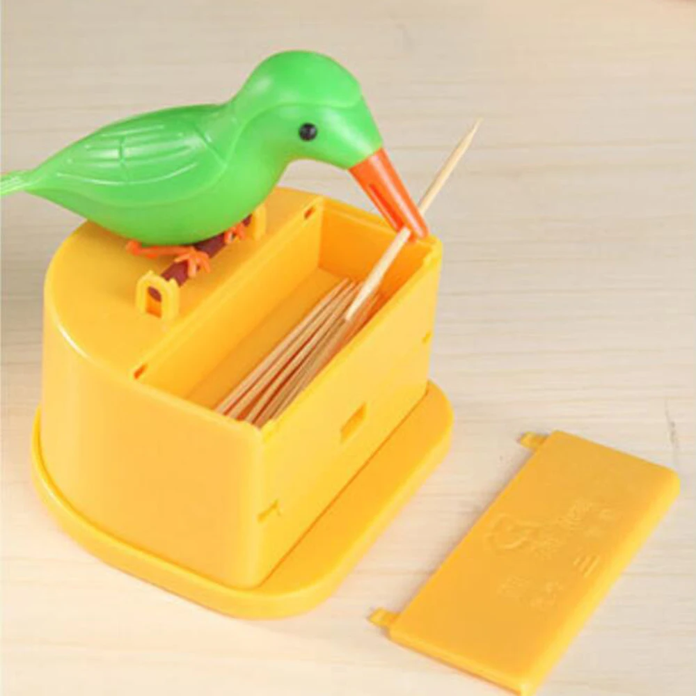 1pc Automatic Toothpick Dispenser Cartoon Hummingbird Holders for Restaurant Home Table Over Decoration Supplies | Дом и сад