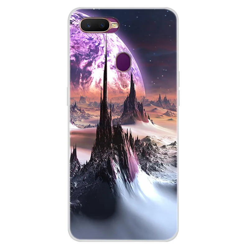 Силиконовый чехол для OPPO A7 Cover AX7 Soft Art Star Space Print Back чехол для OPPO A5S AX5S AX7 Pro A7 прозрачный чехол-бампер для телефона