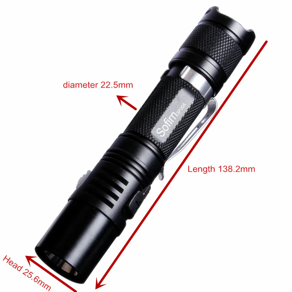 Sofirn SP30A мощный светодиодный фонарик Перезаряжаемый USB 18650 Cree XPL 1000LM фонарь 6