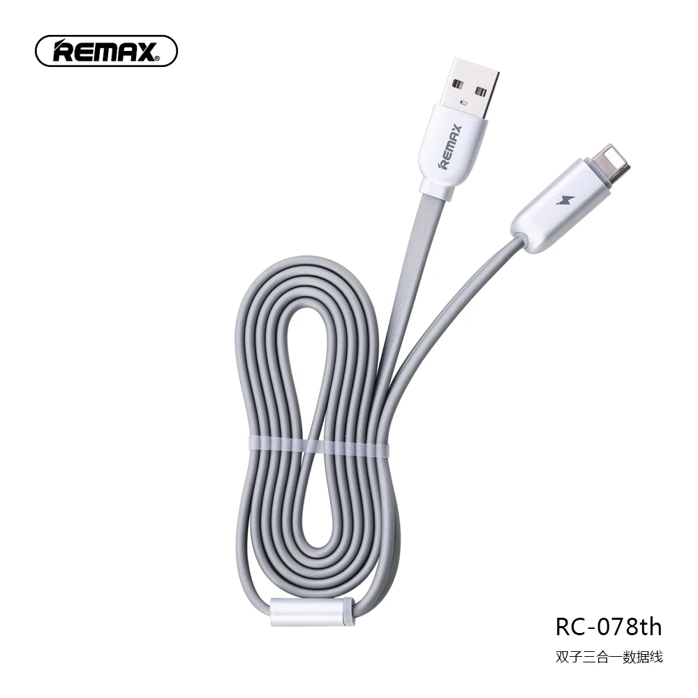 REMAX Twins 3в1 микро USB кабель Магнитная Адсорбция синхронизация Быстрая зарядка