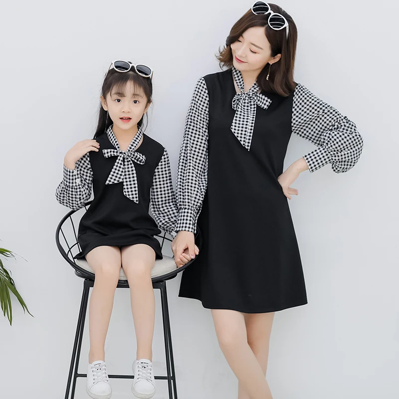 family look 2018 new arrived mother daughter dresses 100% Cotton Fashion wave Polka Dot mom and matching clothes | Мать и ребенок