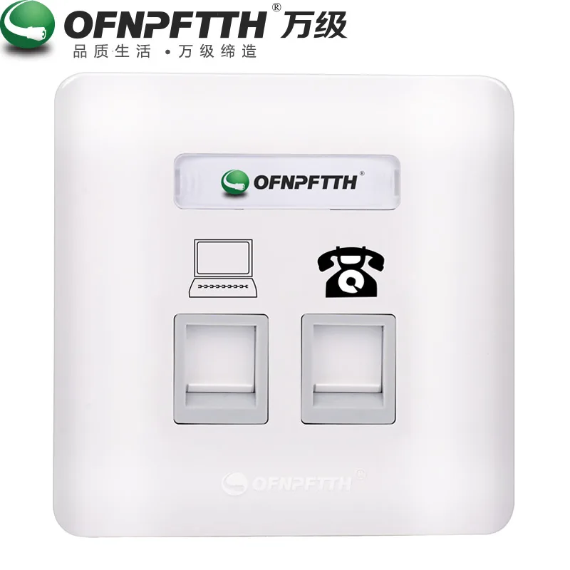 

2 панель с портом панель для крепления на стену с разъемом keystone RJ45 CAT5E/CAT6/CAT6A/CAT7