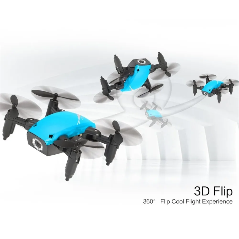 S9W складной RC Мини Дрон Карманный Дрон микро Дрон вертолет с wifi FPV 0.3MP камера 360 градусов