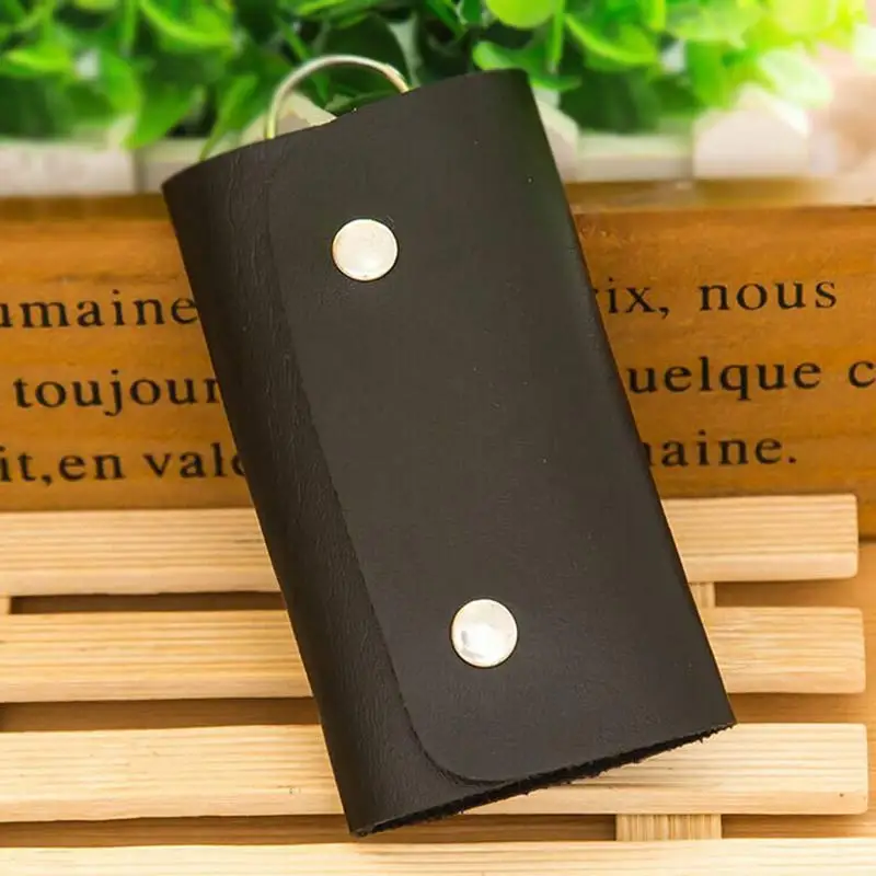 Black 1 шт. RoseDiary новые модные кошельки для ключей для женщин и Мужчины искусственная кожа брелок сумка кошелек Чехол из искусственной кожи сумки для повседневного стиля - Цвет: Black