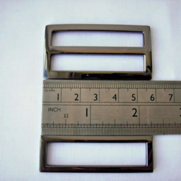 50 мм Внутренние широкие ленточные слайдеры и пряжки Gunmetal triglide slider &amp buckle 2