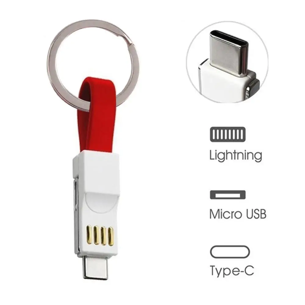 Buyincoins Micro USb кабель 3 в 1 Micro type C портативный короткий провод для быстрой зарядки Магнитный менее#292334